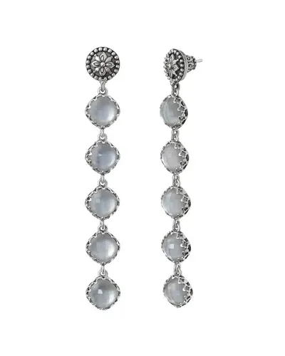 Konstantino Silver Pearl Earrings In Blue