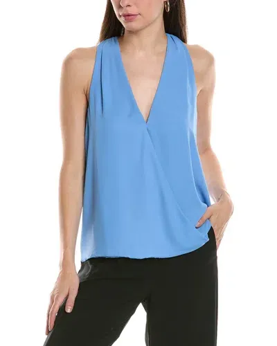 Krisa Surplice Tank In Blue