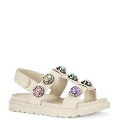 Kurt Geiger Kids' Mini Orson Crystal Sandals In Pink