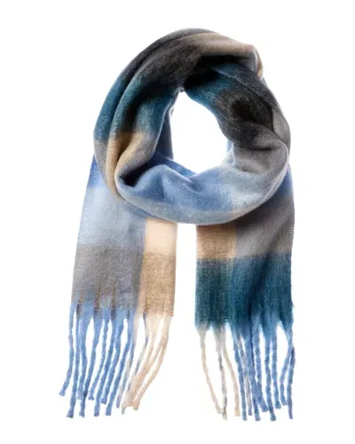 La Fiorentina Plush Scarf In Blue