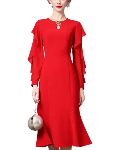 La Imperatrice Midi Dress In Red