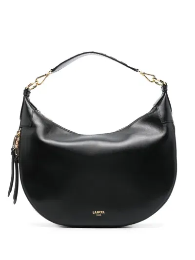 Lancel Origami Medium Hobo Bag In Black