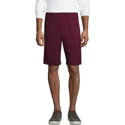 Lands' End School Uniform  Mesh Gym Shorts In Burgundy