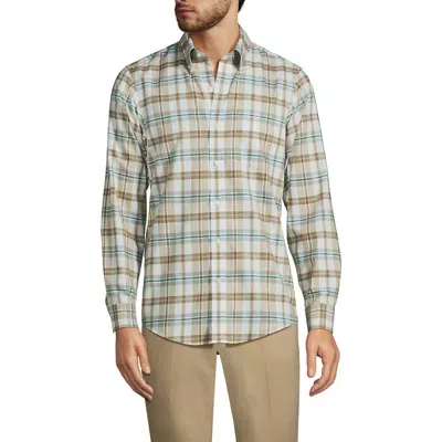 Lands' End Traditional Fit No Iron Twill Shirt In Multi