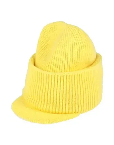 Laneus Man Hat Yellow Size Onesize Virgin Wool