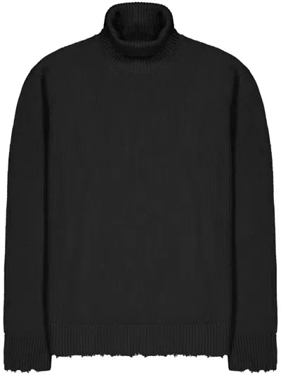 Laneus Roll-neck Jumper In Black