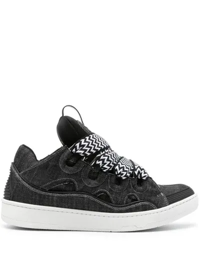 Lanvin Curb Sneakers In Black