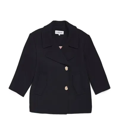 Lanvin Enfant Kids' Wool-blend Jacket In Black