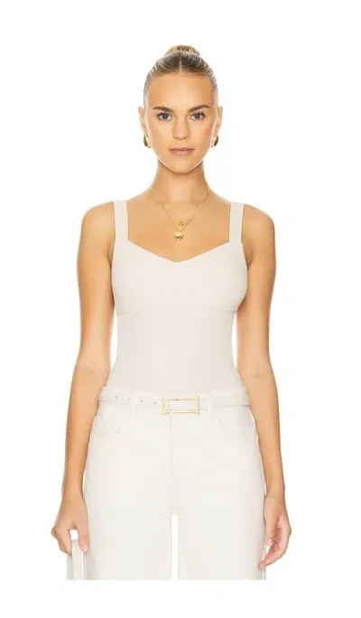 Lna Iva Ribbed Tank Top In Bone