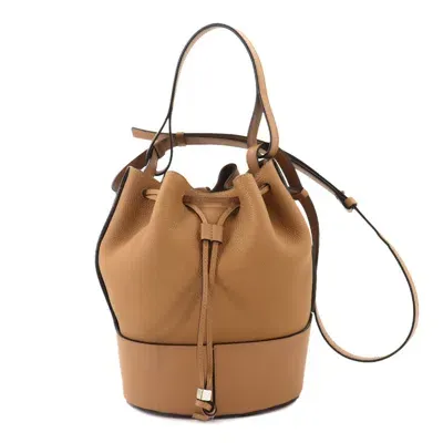 Loewe Balloon Brown Leather Shoulder Bag ()