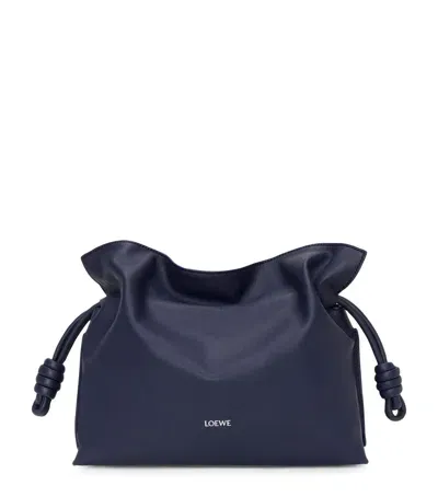 Loewe Leather Flamenco Purse In Black