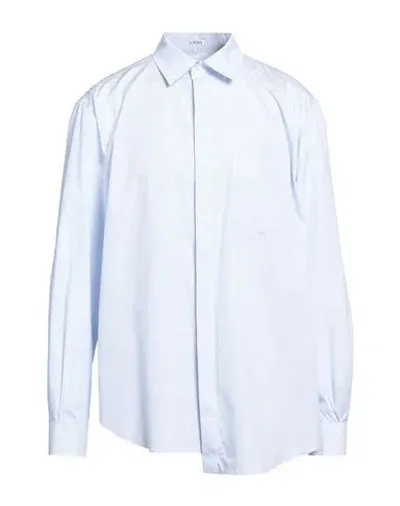 Loewe Man Shirt Sky Blue Size 16 Cotton