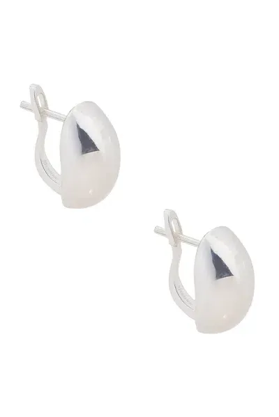 Loren Stewart Puff Huggie Earrings In Sterling Silver