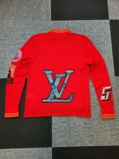 Pre-owned Louis Vuitton X Virgil Abloh Louis Vuitton Virgil Abloh Ss19 Red Knit Lv Sweater