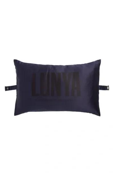 Lunya Washable Silk Blend Travel Pillow In Blue