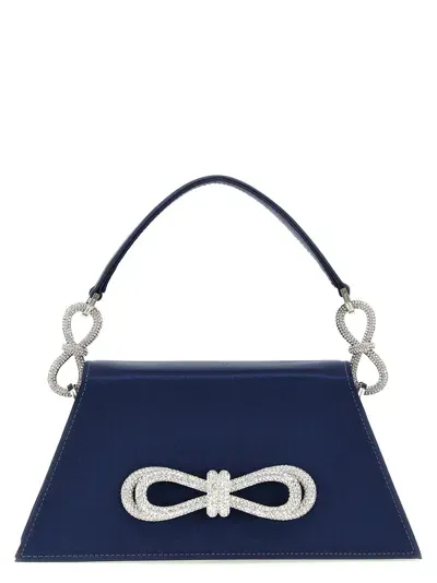 Mach & Mach Double Bow Hand Bags Blue