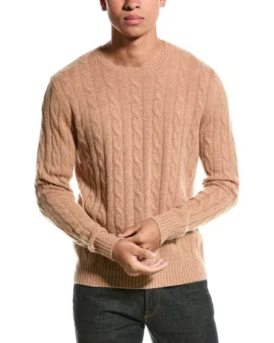 Magaschoni Cable Cashmere Crewneck Sweater In Beige