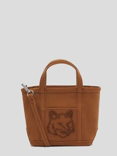 Maison Kitsuné Totes In Fawnbrown