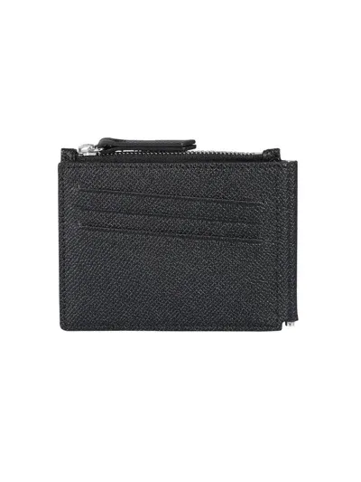 Maison Margiela Leather Wallet In Black