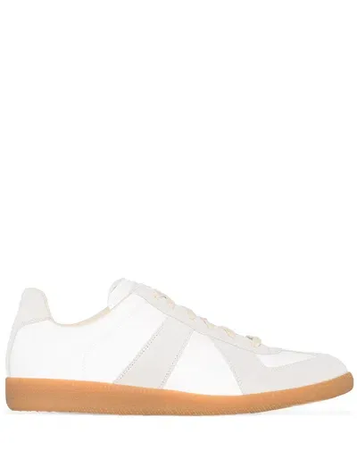 Maison Margiela Replica Leather Sneakers In White