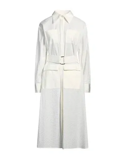 Maison Rabih Kayrouz Woman Midi Dress White Size 6 Cotton, Polyester