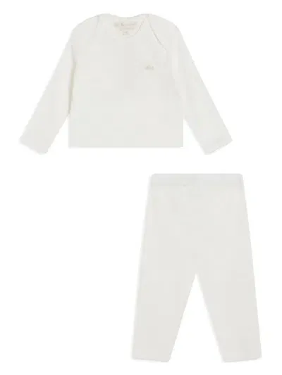 Marie-chantal Embroidered Design Babywear Set In White