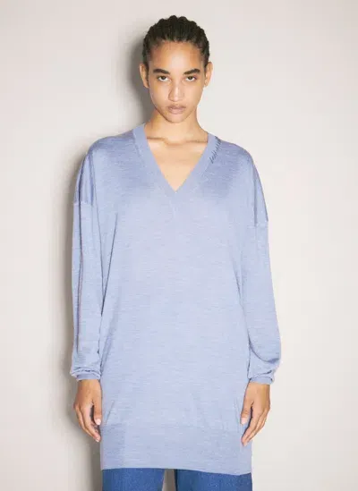 Marni Wool And Silk Sweater In Blue