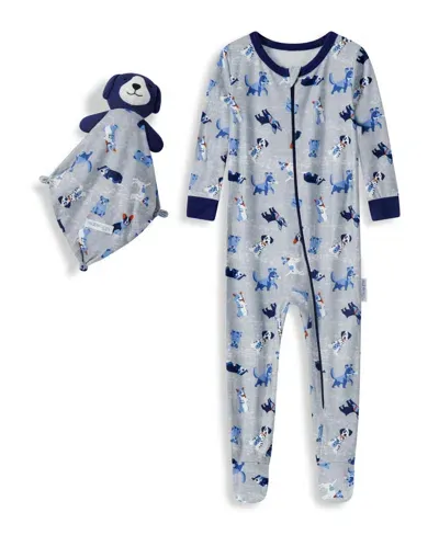 Max & Olivia Baby Boys 1 Piece Snug Fit Set With Pajama In Blue