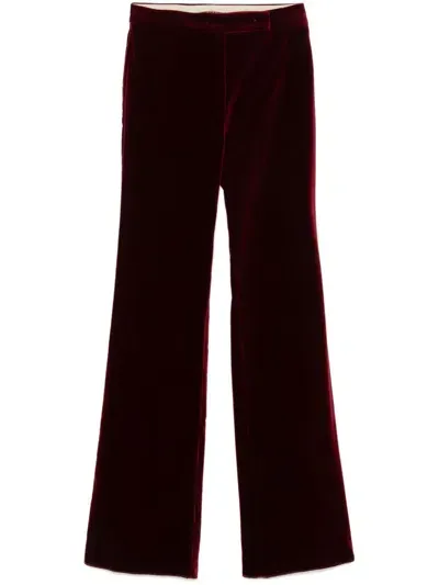 Max Mara Aceto Trousers In Red