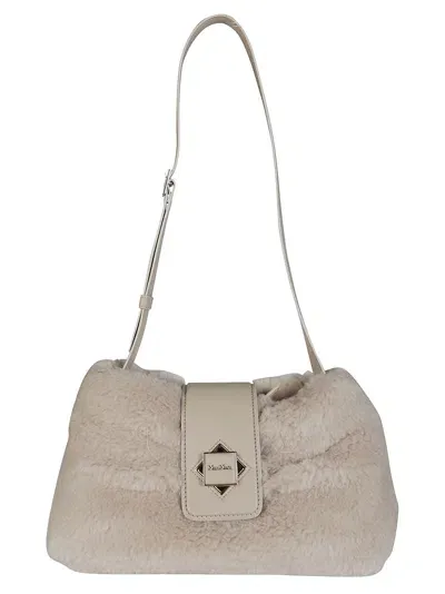 Max Mara Cuscinoteddy Pochette Teddy In Beige