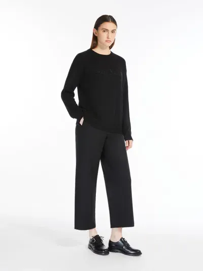 Max Mara Flannel Jogging Trousers In Black