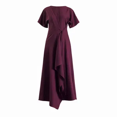 Meem Label Women's Pink / Purple Baxter Plum Wrap Dress In Pink/purple