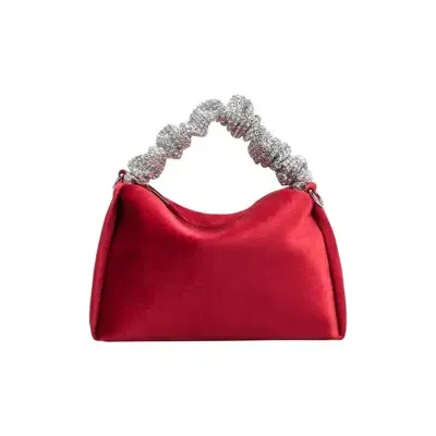 Melie Bianco Women's Estela Velvet Top Handle Bag In Red