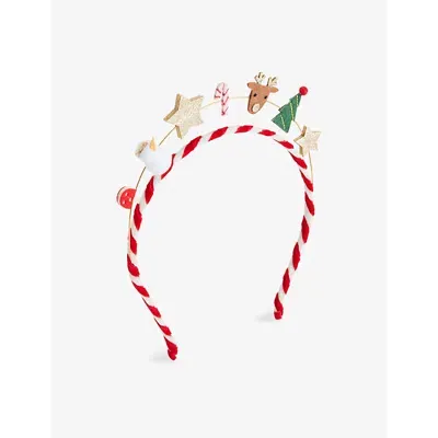 Meri Meri Meri Girls Ed Kids Festive Icon Embellished Fabric Headband In Multicolored