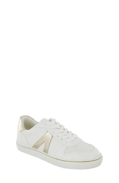 Mia Kids' Little Alta Sneaker In White Soft Gold