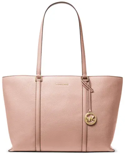 Michael Kors Kids' Michael  Temple Large Leather Tote In Soft Pink