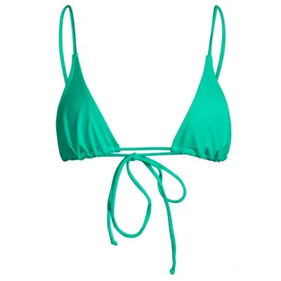 Minimale Animale Women's Sacred Tie Back Tassel Bikini Top - Jungle Green