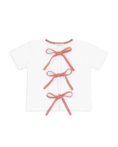 Minnow Girls' French Terry Cover-up Top - Little Kid, Big Kid In Red/white