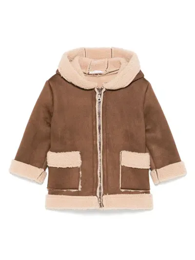 Miss Grant Babies' Faux-suede Coat In Brown