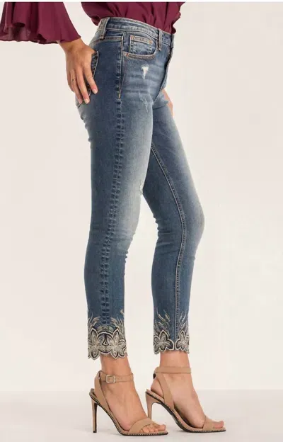 Miss Me Light Of The Day Skinny Jeans In Medium Wash In Blue