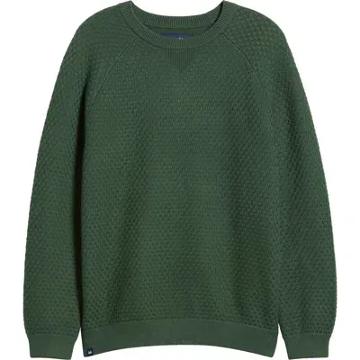 Mizzen + Main Mizzen+main Hillcrest Crewneck Sweater In Spruce Solid