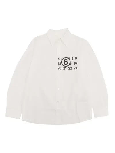 Mm6 Maison Margiela Kids' Shirts In White