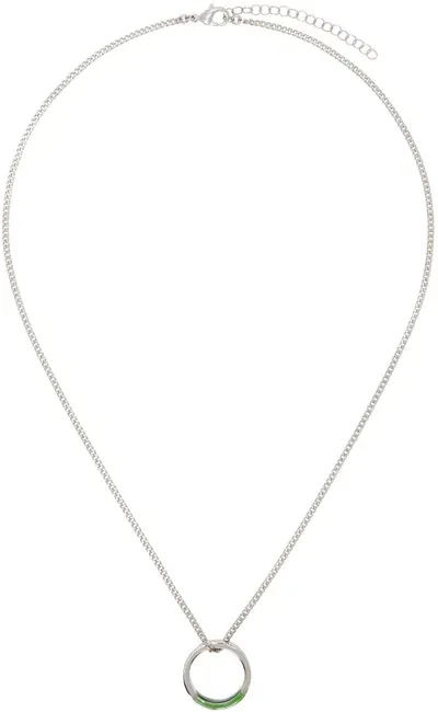 Mm6 Maison Margiela Silver Chain Necklace In 963 Polished Palladi