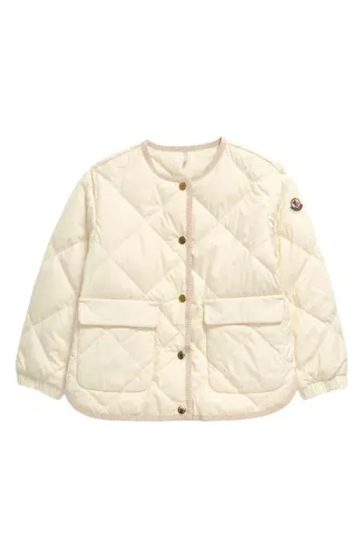 Moncler Kids' Ursella Diamond Quilted Down Jacket In White