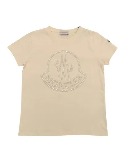 Moncler Kids' Ss T-shirt In White