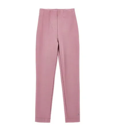 Monnalisa Kids' Elasticated-waist Jersey Leggings In Pink