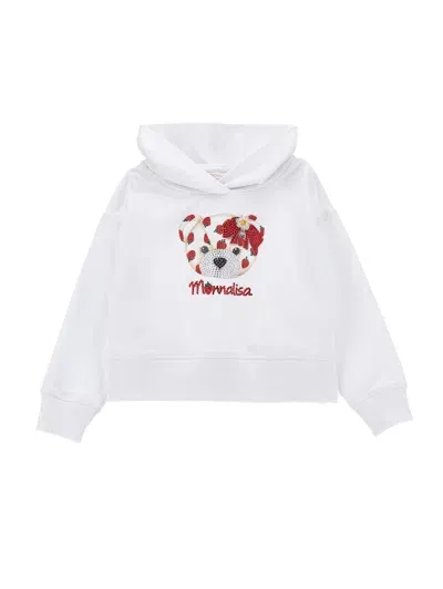 Monnalisa Babies'   Teddy Bear Hoodie In White