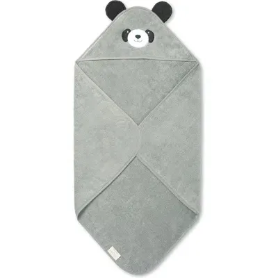 Mori Kids'  Animal Hooded Towel In Grey