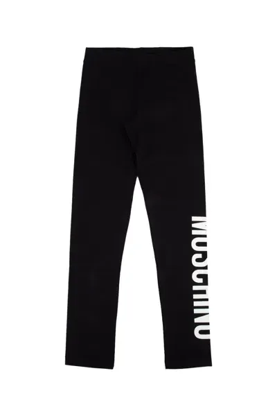 Moschino Kids' Leggings Addition In Neroblack