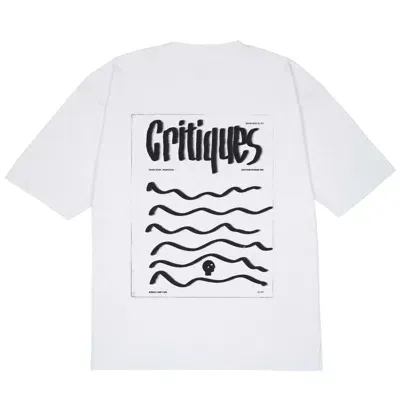 Mysimplicated Women's Black / White Oversized White T-shirt - Critiques Design W In Black/white